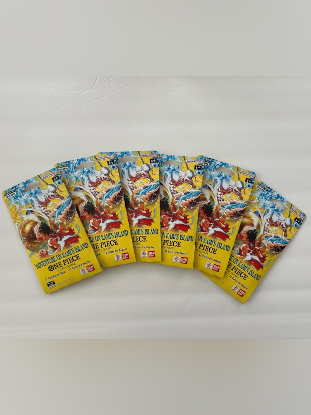 Lot of 6 One Piece TCG OP-15 Adventure on Kami's Island Sleeved Booster Pack